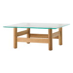 Audo Copenhagen Brasilia lounge table, natural oak - clear glass