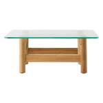 Audo Copenhagen Brasilia lounge table, natural oak - clear glass