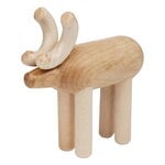 Aarikka Reindeer figurine, natural wood, view 1