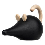 Aarikka Mouse figurine, black - natural, product image