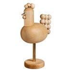 Aarikka Cockerel figurine, large, natural wood - brass, product image