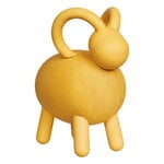 Aarikka Chinese Zodiac Goat wooden sculpture, yellow, view 1