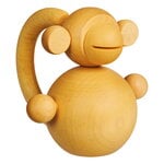 Aarikka Chinese Zodiac Monkey wooden sculpture, yellow, view 1