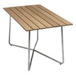 Grythyttan Stålmöbler Table B25A, 120 x 70 cm, acier galvanisé - chêne huilé
