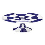 Serax Fête des Bêtes cake stand, blue - white, view 1
