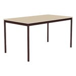 Muuto Table Base, 140 x 80 cm, chêne laqué - contreplaqué - rouge brun, image produit