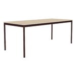 Muuto Table Base, 190 x 85 cm, chêne laqué - contreplaqué - rouge brun, image produit