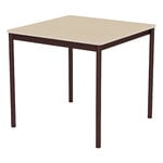 Muuto Table Base, 80 x 80 cm, chêne laqué - contreplaqué - rouge brun, image produit