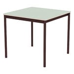 Muuto Table Base, 80 x 80 cm, stratifié vert clair - contreplaqué - rouge brun, image produit