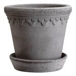 Bergs Potter Københavner Blumentopf mit Untersetzer, rohgrau, produktbild