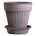 Bergs Potter Simona Blumentopf mit Untersetzer, rohgrau, produktbild
