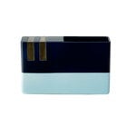 Bitossi Vase, rectangular, 22,5 x  35 cm, light blue - blue