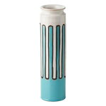 Bitossi Vase cylinder, 30 cm, blanc - turquoise