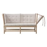 Fredericia Spoke-Back sohva, saippuoitu tammi - Natural Linen 003, tuotekuva