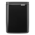 Brabantia Bo Waste Bin, 7 L, noir mat