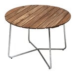 Grythyttan Stålmöbler Table 9A, 100 cm, galvanized steel - teak, product image