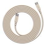 Avolt Cable 1 USB-C to USB-C latauskaapeli, 2 m, hiekka