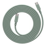 Avolt Cable 1 USB-C till USB-C-laddningskabel, 2 m, ekgrön