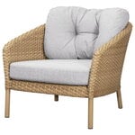Cane-line Ocean lounge chair, large, natural - white grey