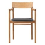 Fredericia Fauteuil Post, chêne huilé - cuir noir, vue 1