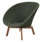 Cane-line Peacock lounge chair, teak - dark green