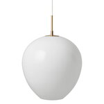 Carl Hansen & Søn MT221-D360 Tulip riippuvalaisin, 36 cm, messinki - opaali valkoinen, näkymä 1