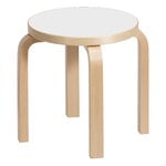 Artek Aalto children's stool NE60, birch - white laminate, product image