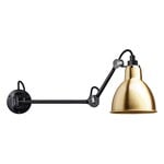 DCWéditions Lampe Gras 204 L40 wall lamp, round shade, black - brass