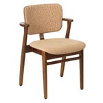 Artek Domus chair, stained walnut - Wow RE beige/pink - Prestige cognac, product image