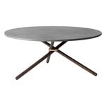 Eberhart Furniture Tavolino da salotto Edda, 105 cm, cemento scuro - rovere scuro