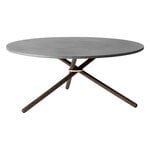 Eberhart Furniture Table basse Edda, 105 cm, béton foncé - chêne foncé