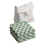 Baina Gift set 01, face cloth 30 x 30 cm, 4 pcs, sage - chalk, product image