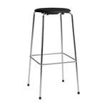 Fritz Hansen High Dot bar stool, 76 cm, chrome - black ash veneer