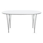 Fritz Hansen Superellipse Tisch, Chrom - weißes Laminat