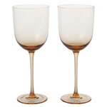 ferm LIVING Host white wine glasses, set of 2, blush