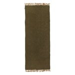 ferm LIVING Block Runner matto, 80 x 200 cm, oliivinvihreä - luonnonvärinen