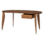 Ferm Living Feve table with a drawer, 86 x 160 cm, walnut, product image