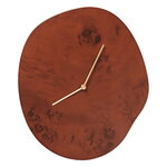 Ferm Living Melt wall clock, dark stained burl, product image
