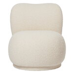 Ferm Living Rico Piccolo nojatuoli, pyörivä, luonnonvalkoinen Nordic Bouclé, tuotekuva