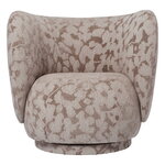 Ferm Living Rico nojatuoli, pyörivä, Cilla Taupe, tuotekuva
