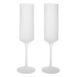 Ferm Living Ripple champagne flutes, 2 pcs, frosted, product image