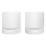 Ferm Living Ripple verres à gobelet, 2 pcs, transparent, image produit