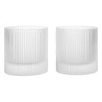 Ferm Living Ripple verres à gobelet, 2 pcs, givrés, image produit