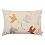 Ferm Living Swif Bird kirjailtu tyyny, 40 x 60 cm, monivärinen, näkymä 1