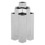 Ferm Living Tessera vase, mirror polished stainless steel, view 1