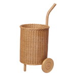 Ferm Living Tukki trolley, natural rattan, product image