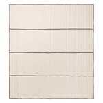 Ferm Living Vari quilted bedspread, double, 230 x 260 cm,  natural - dark chocolate, product image