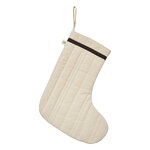 Ferm Living Vari quilted Christmas stocking, cotton, natural, product image