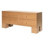 Ferm Living Kuben lipasto 2x2, lakattu luonnonvärinen tammiviilu, tuotekuva