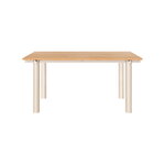 Ferm Living Atura dining table, 90 x 160 cm, light cashmere - natural oak veneer, product image